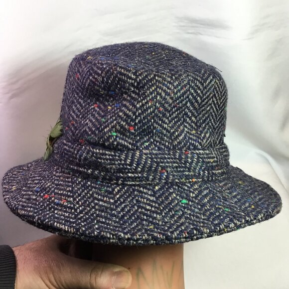 Hatman of Ireland Castlebar Walking 100% Wool Donegal Tweed Men's Hat 7 1/2 XXL - Picture 3 of 9